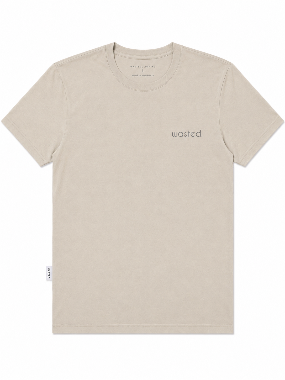 WASTED. ESSENTIAL TEE – SAND  Clean. Timeless. Built for everyday wear.