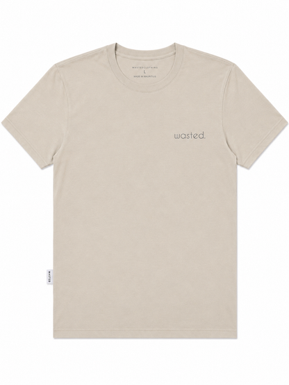 WASTED. ESSENTIAL TEE – SAND  Clean. Timeless. Built for everyday wear.