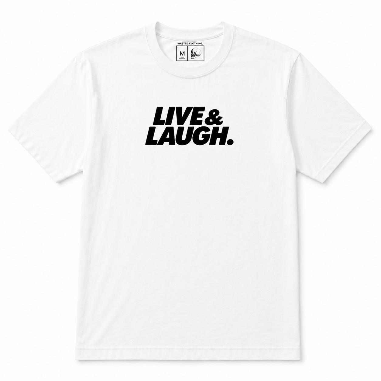 Live & Laugh White Oversize Tee